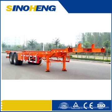 Remorque de conteneur de 40ft de lit plat de la Chine 3 axes